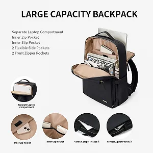 Рюкзак для ноутбука жіночий 14 дюймів Multifunctional Casual Daypack synthetic.ua - Фото 1