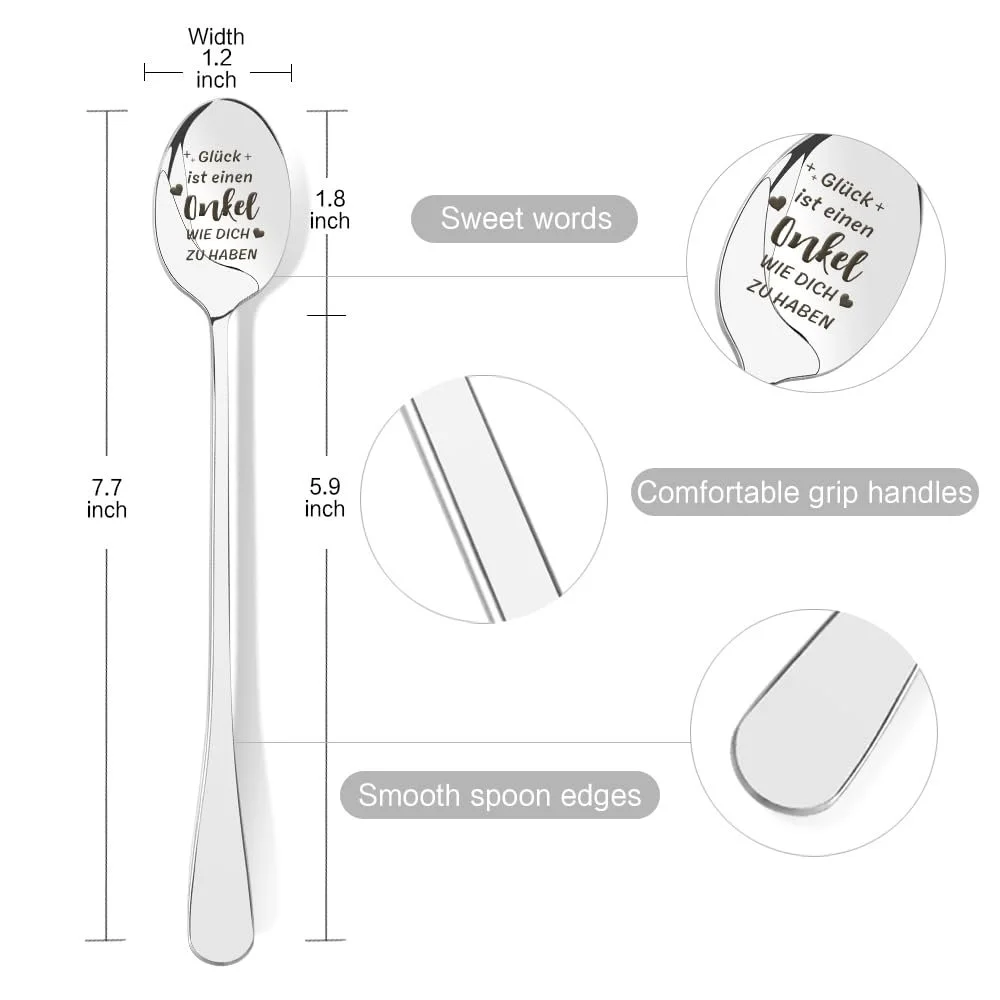 Ложка для кави з гравіюванням Найкращий дядько у світі, фото №6