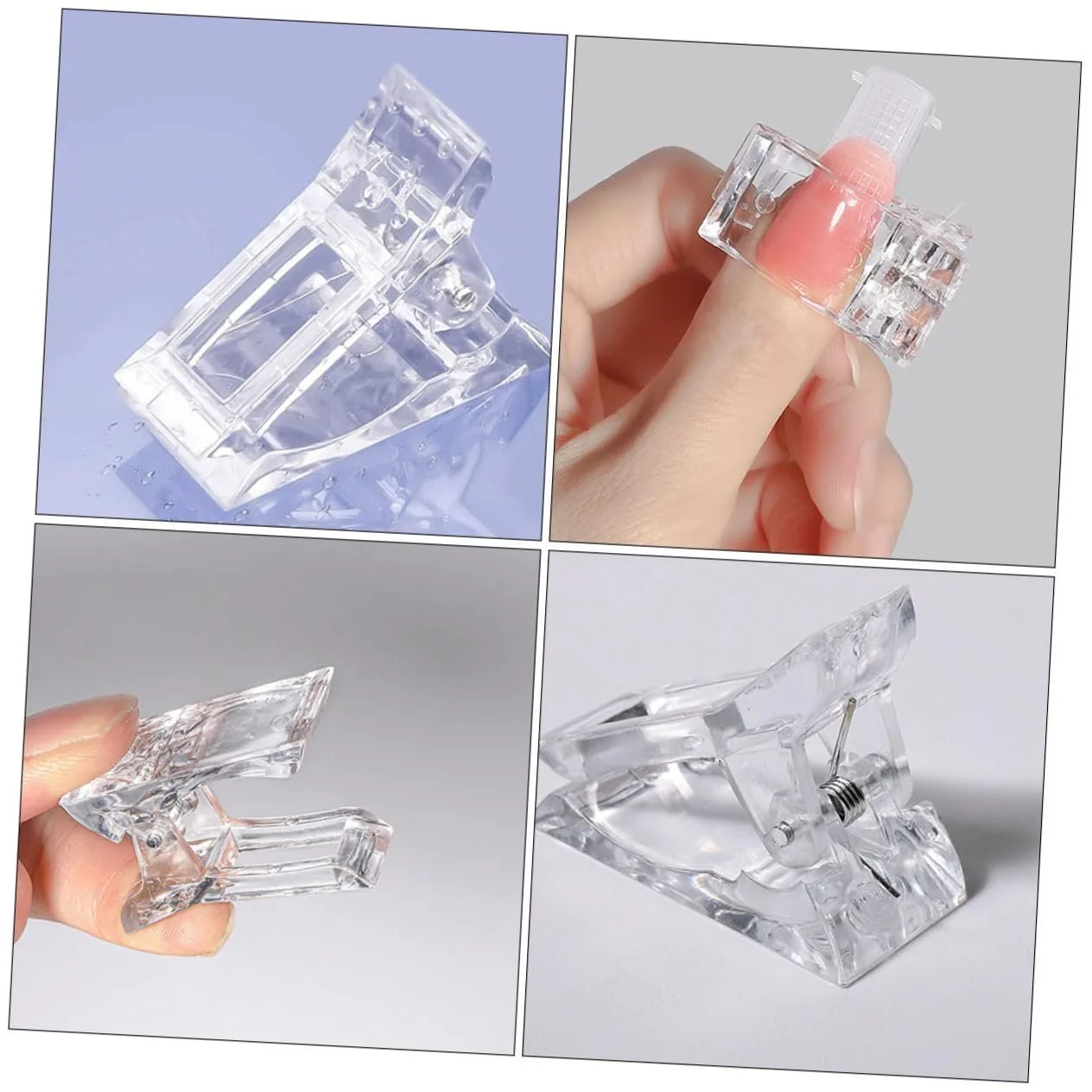 OATIPHO Набор зажимов для ногтей 20 шт., многоразовые прозрачные, фото №4