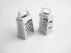 Мини-терка Tredoni 2 шт Нержавеющая сталь, 4 стороны, для чеснока, мускатного ореха synthetic.ua - Фото 1