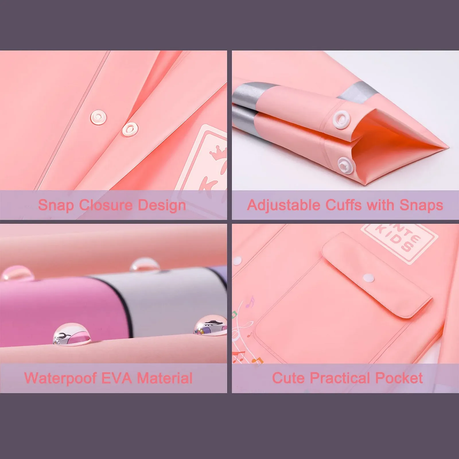 Дитячий дощовий плащ-пончо, дощовик для хлопчиків та дівчаток, фото №5