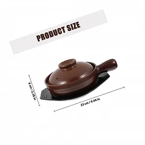 Керамическая кастрюля LIFKOME с ручкой термостойкая для тушения и супов Синяя synthetic.ua - Фото 1