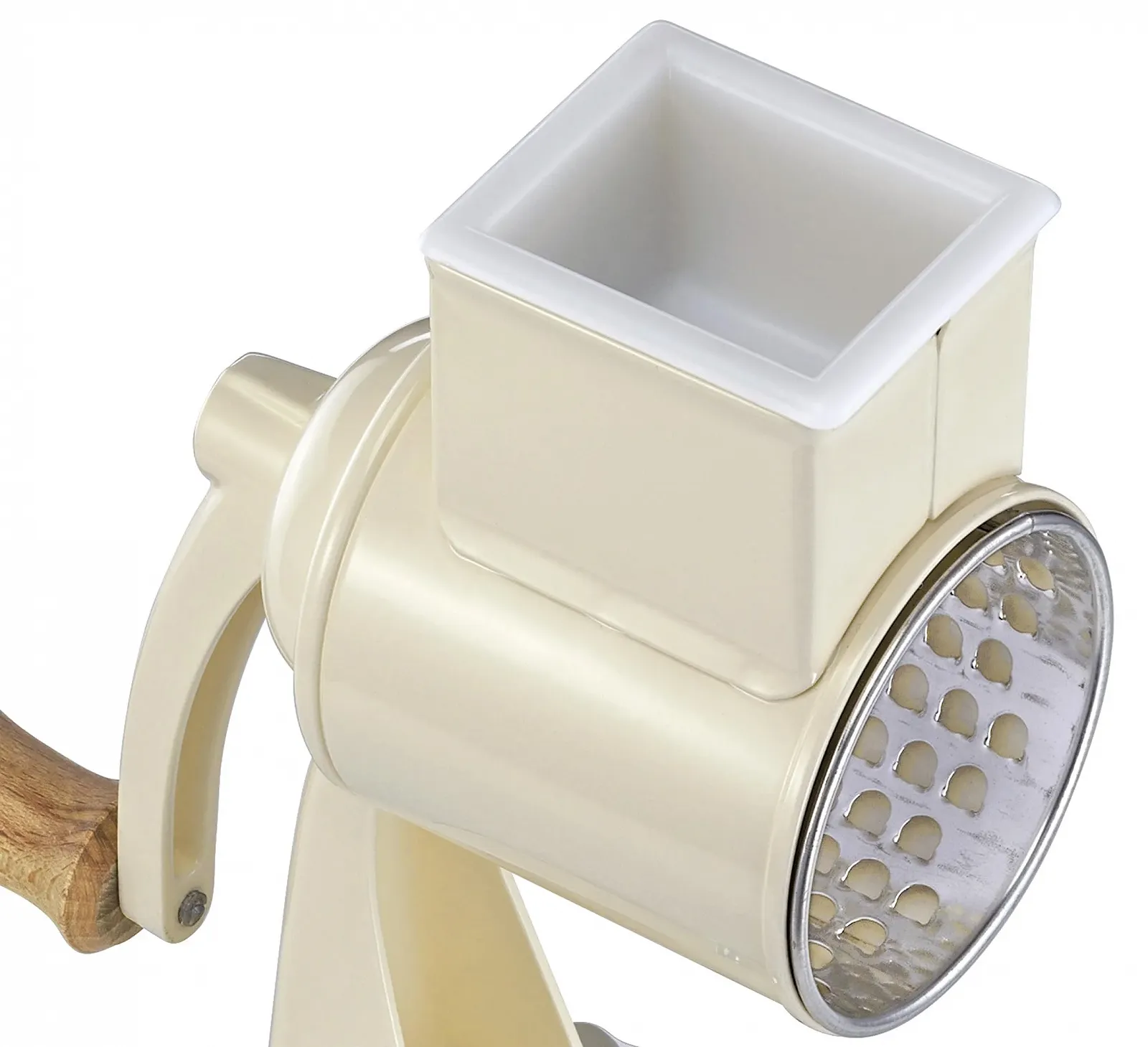 Ручна барабанна терка Zassenhaus Classic, метал, бук, нержавіюча сталь, 2 барабани, фото №2