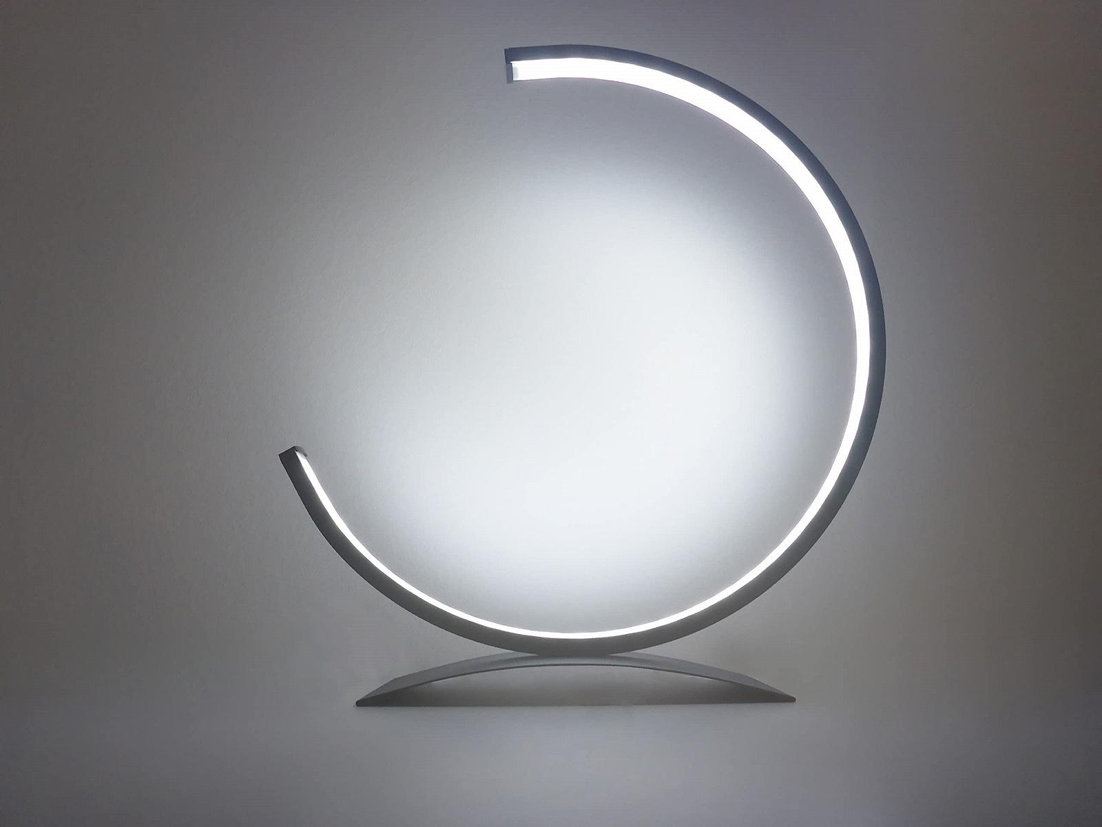 Настільна лампа Trango Moonlight 2019-03S з регулюванням яскравості та кольору CCT 3000K-6500K, LED 12.5 Вт матовий нікель/хром, фото №9