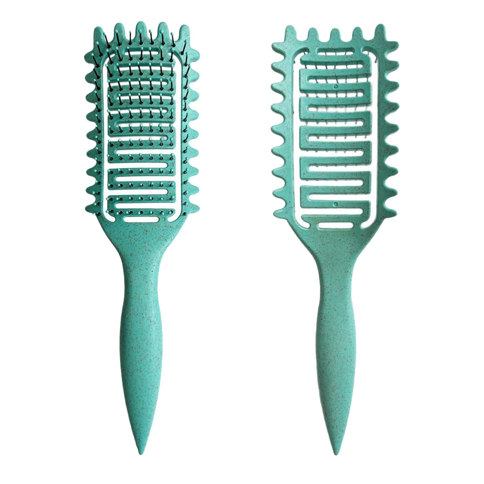Щітка для укладання волосся з щетиною кабана Define Styling Brush Зелена, фото №1