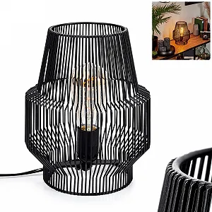 Настільна лампа Wemude Metal Grid Shade 25 см 1 x E27 Чорна - Фото 1