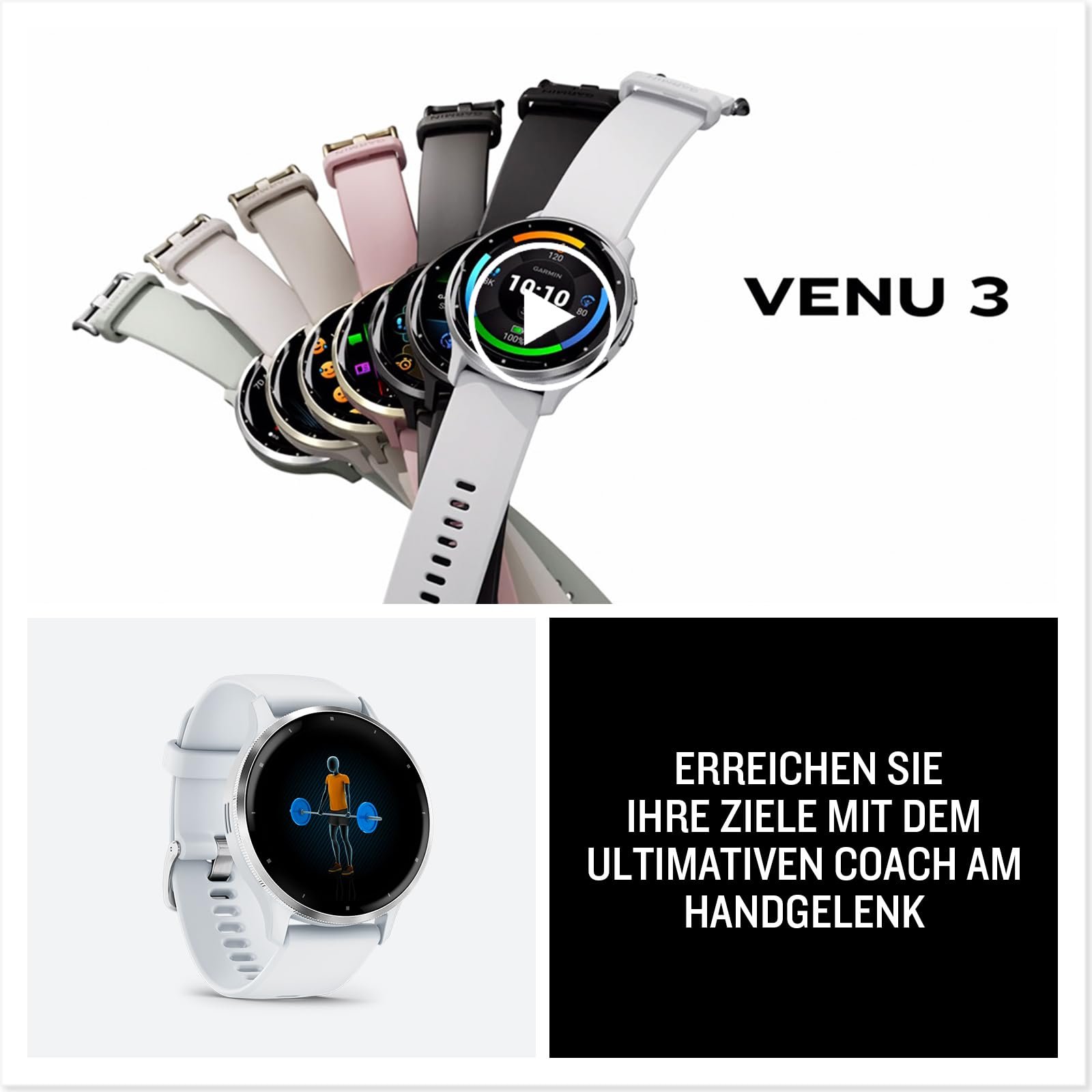 Фітнес-смартгодинник Garmin Venu 3S, 41 мм, сенсорний AMOLED-дисплей 1.2 дюйма, до 10 днів автономної роботи, 30+ спортивних додатків, телефонія Bluetooth та голосовий помічник, музика, GarminPay, режим для інвалідних візків, фото №8