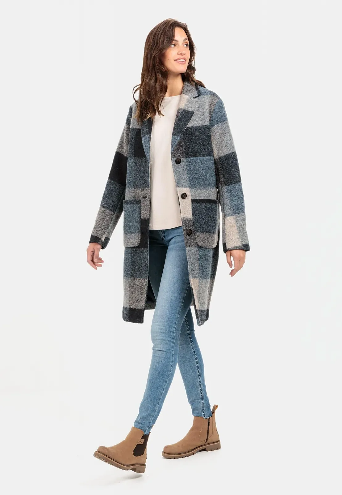 Пальто camel active Вовна Картатий, фото №4 Пальто camel active Вовна Картатий, фото №4