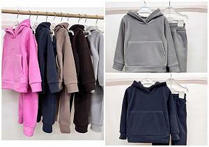 Теплий флісовий костюм 98-158 см костюм фліс полар осінь/зима капюшон - Фото 1