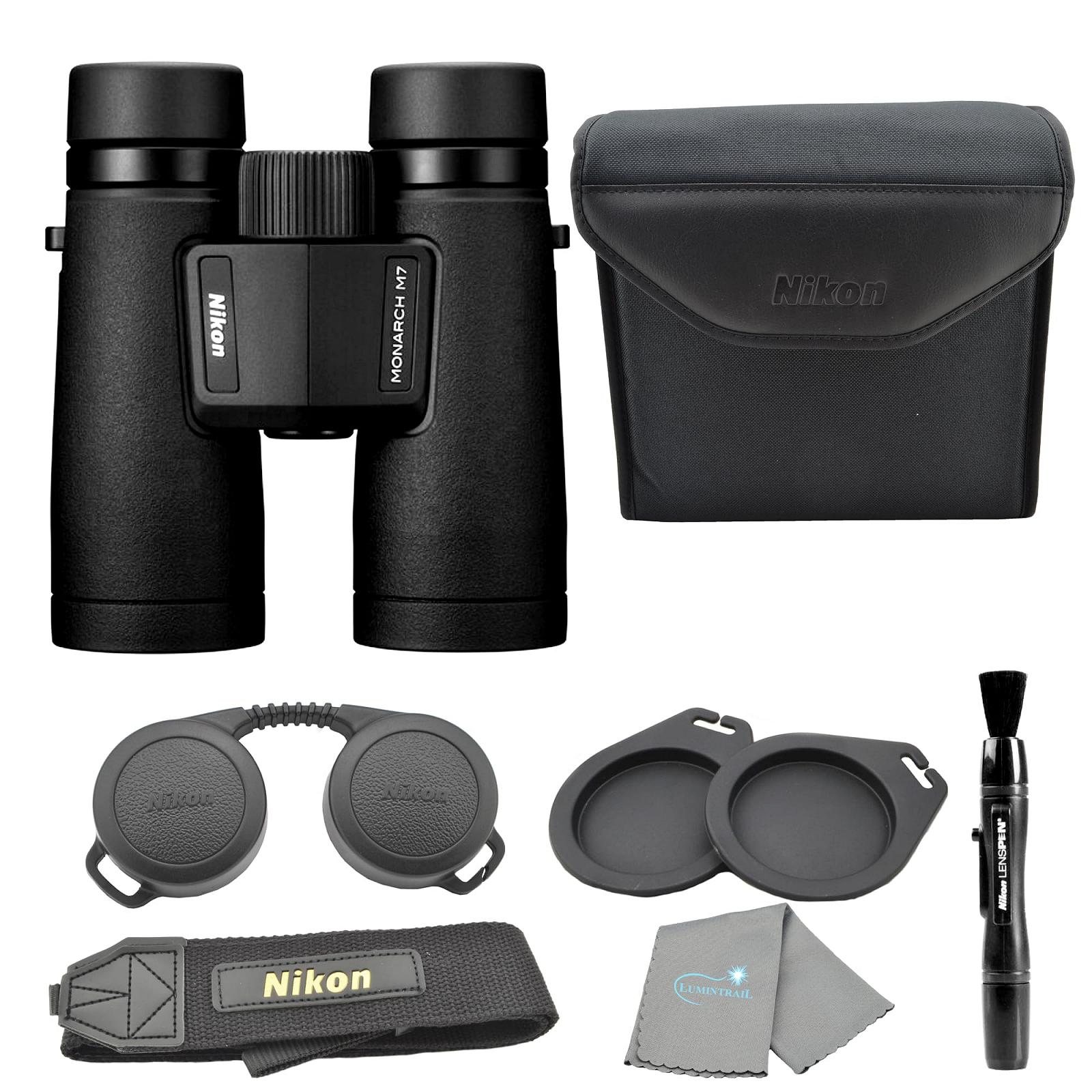 Бінокль Nikon Monarch M7 10x42 з серветкою Lumintrail та ручкою для лінз, фото №1