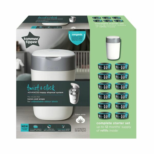Набор для утилизации подгузников Tommee Tippee Simplee Sangenic 12 сменных кассет, фото №3