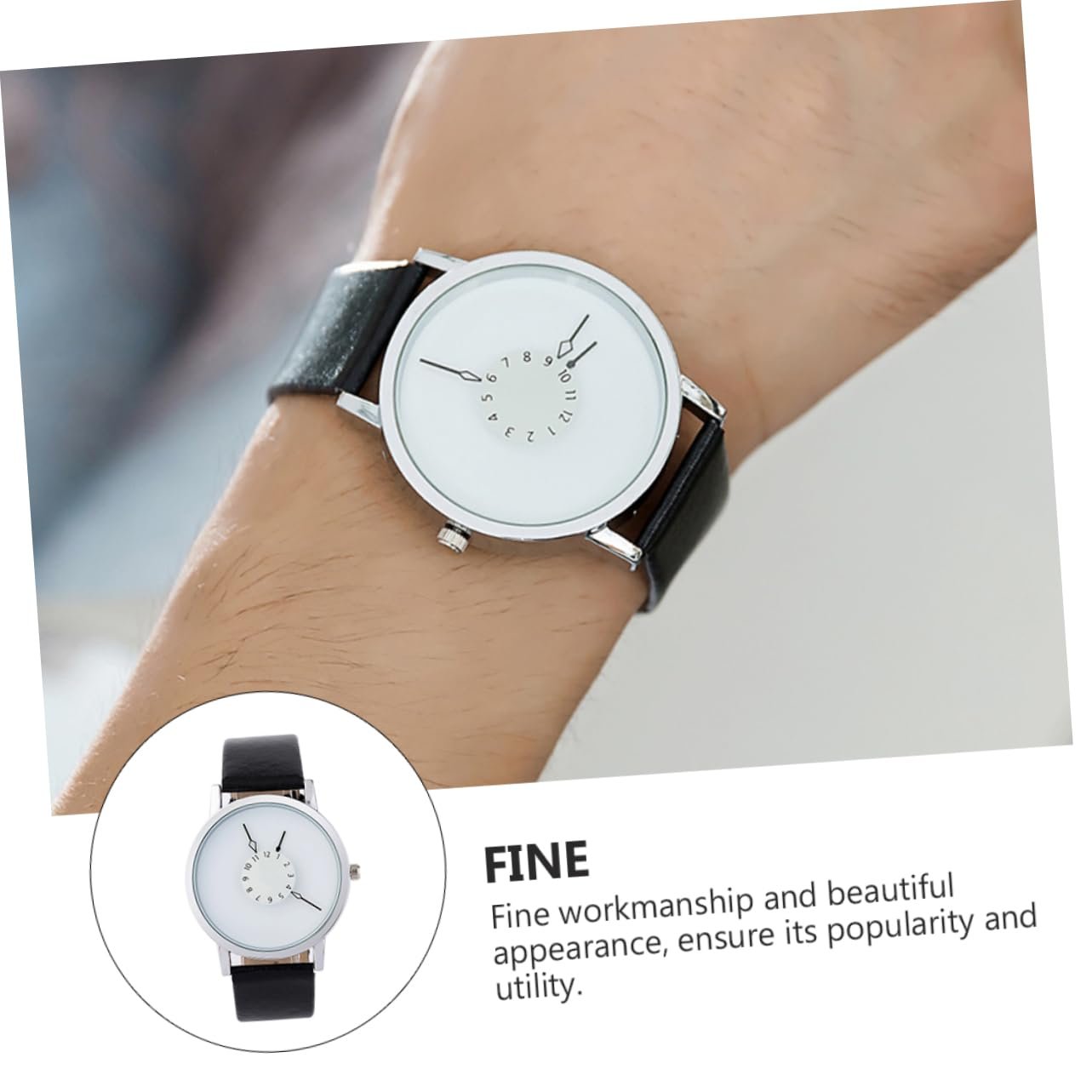 OATIPHO Кварцовий наручний годинник для жінок із застібкою з неіржавної сталі, фото №3