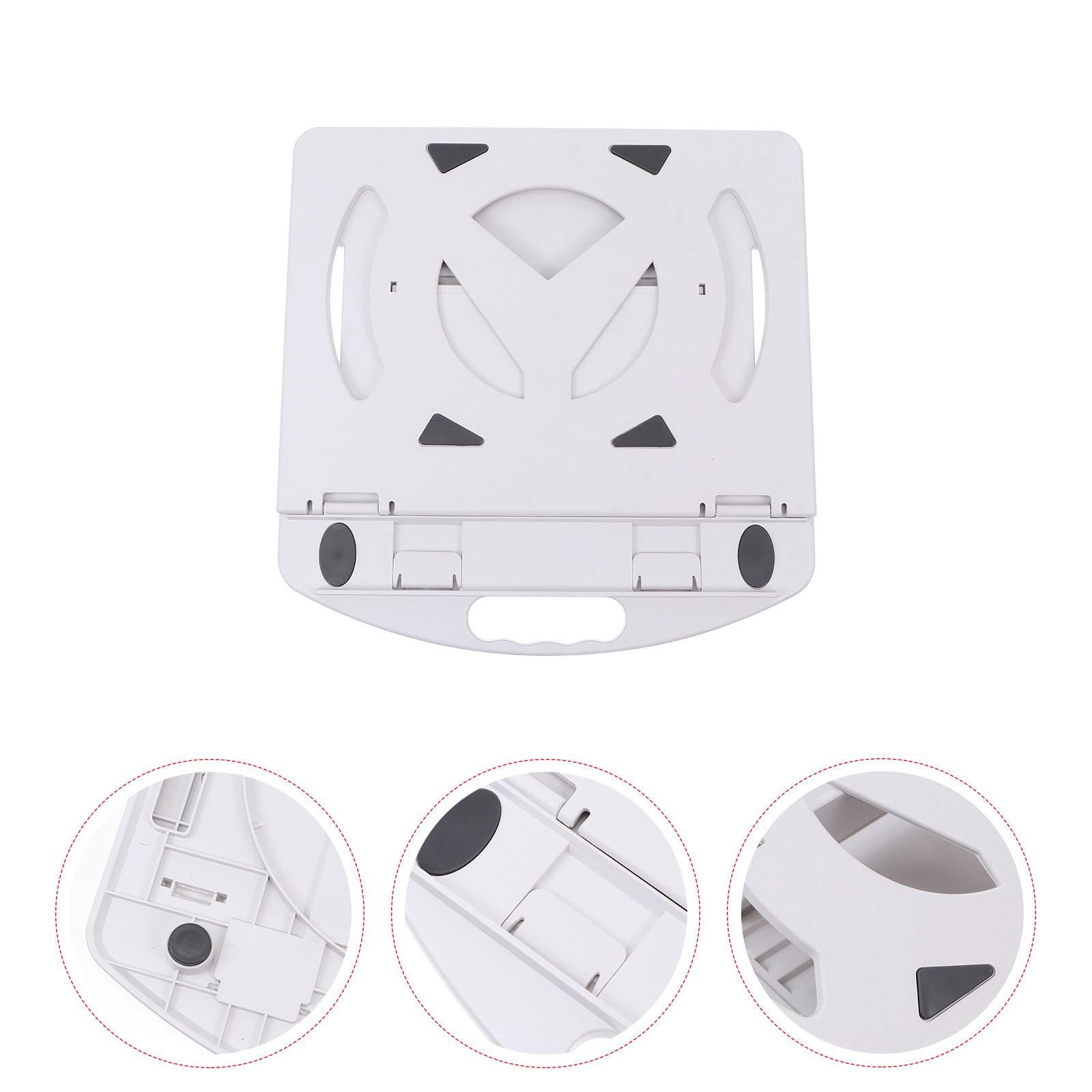 Подставка для ноутбука Вращающаяся Белая с поднятой полкой и функцией охлаждения, стабильная подставка и улучшенная циркуляция воздуха для комфортной работы, фото №2 Подставка для ноутбука Вращающаяся Белая с поднятой полкой и функцией охлаждения, стабильная подставка и улучшенная циркуляция воздуха для комфортной работы, фото №2