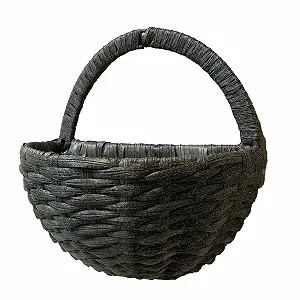 Настенная корзина DARO DEKO Polyrattan Round Круглая Плетеная Коричневая 34 x 19 см - Фото 1