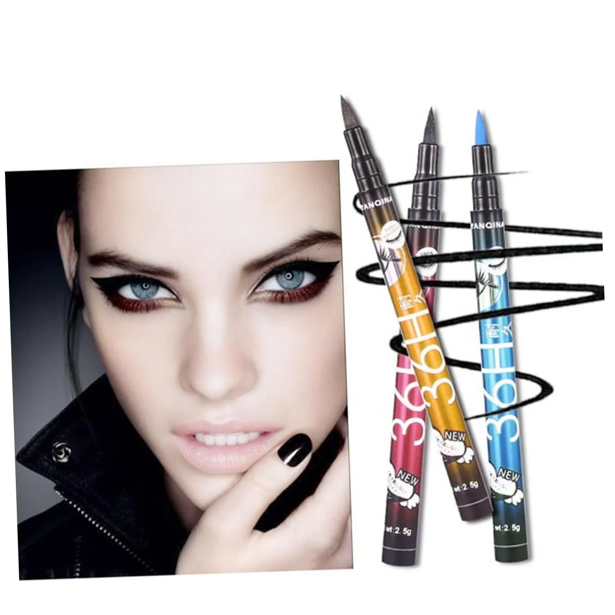 Олівець для очей minkissy 2 шт. Різнокольоровий рідкий водостійкий, фото №3 Олівець для очей minkissy 2 шт. Різнокольоровий рідкий водостійкий, фото №3