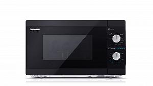 Мікрохвильова піч Sharp YC-MG01E-B з грилем 20 л 800 Вт гриль 1000 Вт ручне керування чорна - Фото 1