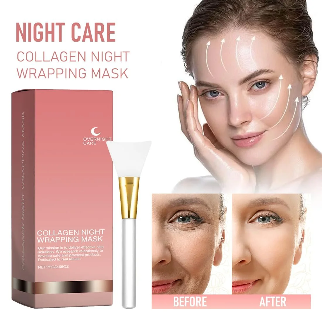 Маска Ночная Collagen Обёртывающая Маска Collagen Peel Off Pack of 2, фото №2 Маска Ночная Collagen Обёртывающая Маска Collagen Peel Off Pack of 2, фото №2