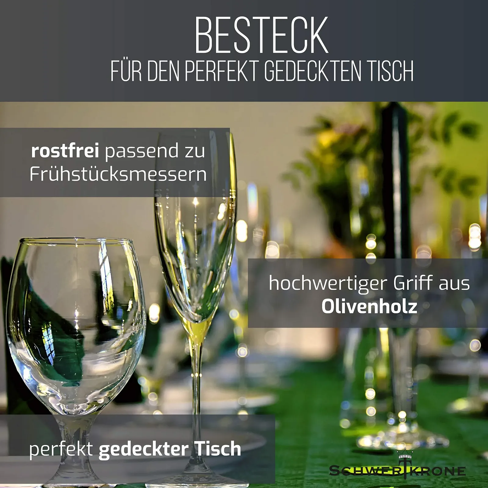 Ложка для супу SCHWERTKRONE 20 см [Оливкове дерево та нержавіюча сталь], фото №4