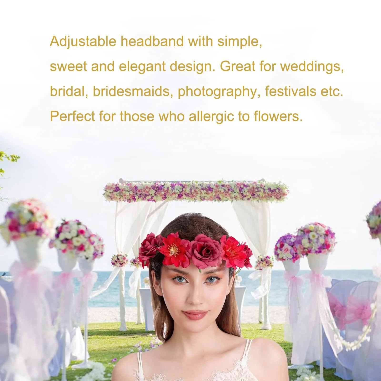 Вінок для волосся Квіти троянди, фото №2