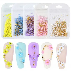 Стрази для нігтів Квіти 3D Перли Квітка - Фото 1