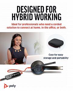 Навушники Plantronics Blackwire C5220 Стерео USB C Роз'єм для ПК, 3.5 мм Чорний synthetic.ua - Фото 1