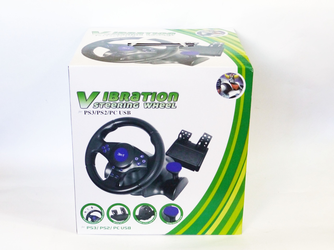 Руль игровой проводной с педалями RIAS Vibration Steering wheel 3в1 4_00342, фото №7