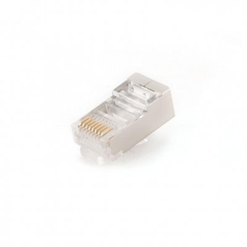 Коннектор RJ 45 Cablexpert (PLUG5SP/10) экранированный, с золоченными контактами (10 шт/уп), фото №1