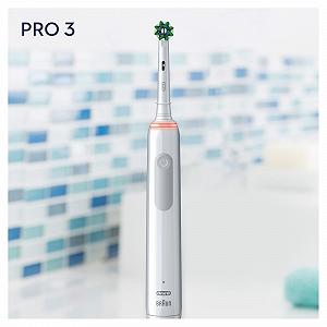 Електрична зубна щітка Oral-B Professional Pack PRO 3 3000 з технологією Brown + 4 змінні насадки CrossAction, біла synthetic.ua - Фото 1