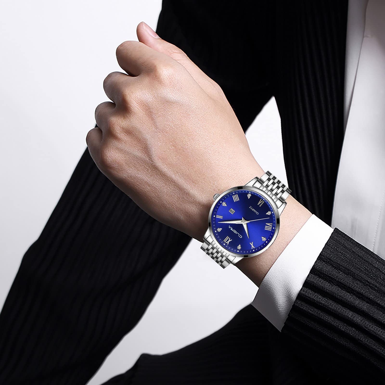 Часы Generisch Digital Женский мужской бизнес люксовый модный мужской кварцевый водонепроницаемый с ремешком из нержавеющей стали серебристый, фото №2 Часы Generisch Digital Женский мужской бизнес люксовый модный мужской кварцевый водонепроницаемый с ремешком из нержавеющей стали серебристый, фото №2