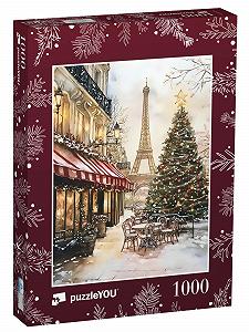 Пазл puzzleYOU Christmas Puzzle Collection Christmas in Paris Watercolour 1000 элементов - Фото 1