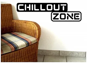 Наклейка на стіну Samunshi® Chillout Zone 60 x 17,3 см Біла synthetic.ua - Фото 1