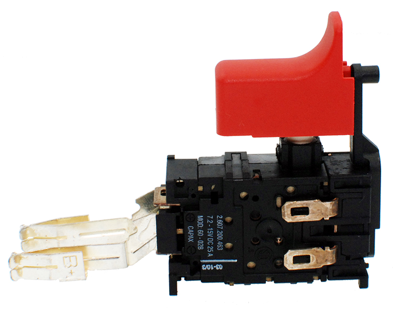 Кнопка VJ Parts шуруповерта Bosch GSR 14,4 V 2607200463 арт.кн1339, фото №1 Кнопка VJ Parts шуруповерта Bosch GSR 14,4 V 2607200463 арт.кн1339, фото №1