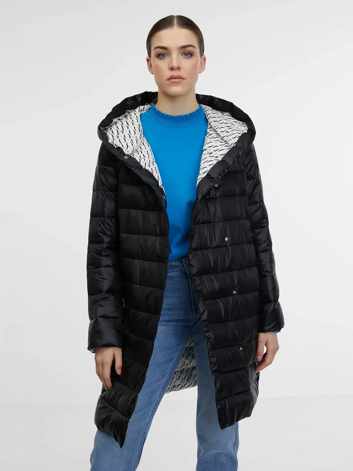 Куртка ORSAY стеганая женская черная, фото №2 Куртка ORSAY стеганая женская черная, фото №2