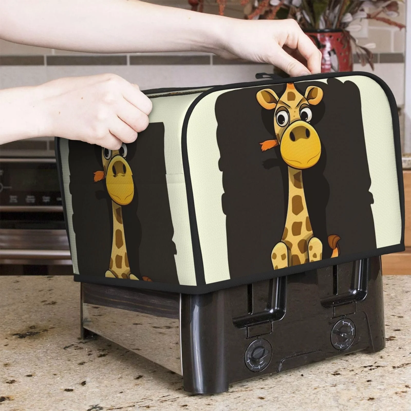 Чохол для тостера на 4 скибочки з двома кишенями, надм'який, фото №5 Чохол для тостера на 4 скибочки з двома кишенями, надм'який, фото №5