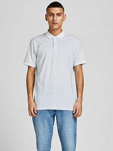 Поло JJEJACK DETAIL POLO SS NOOS 12201315--AOP:Full Body Jack&Jones Білий S - Фото 1