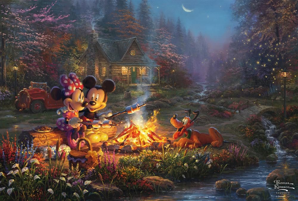 Пазл Schmidt Spiele Disney 56558 Thomas Kinkade Mickey and Minnie Sweetheart Campfire 200 элементов, фото №1