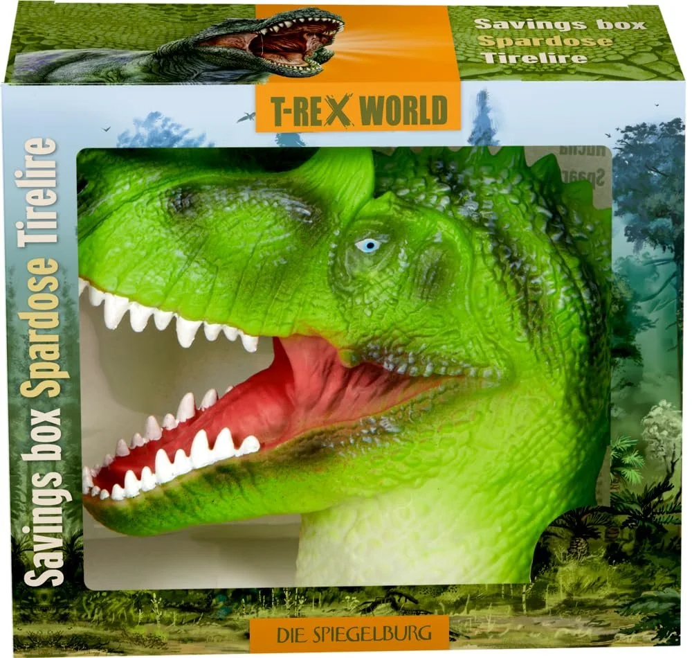 Скарбничка Die Spiegelburg T-Rex World Голова T-Rex 3D пластикова 14х18х18 см, фото №2