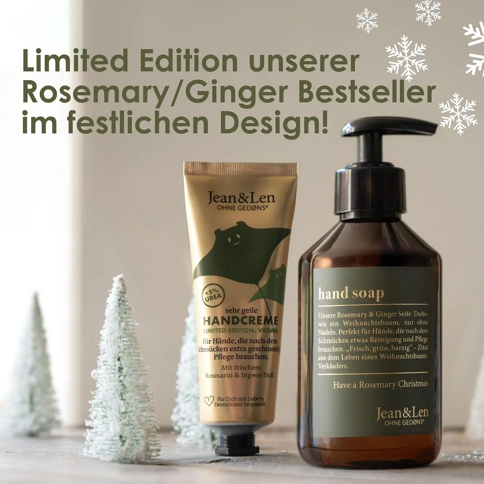 Крем для рук Jean & Len Very Horny Rosemary & Ginger Christmas Edition з сечовиною, фото №3