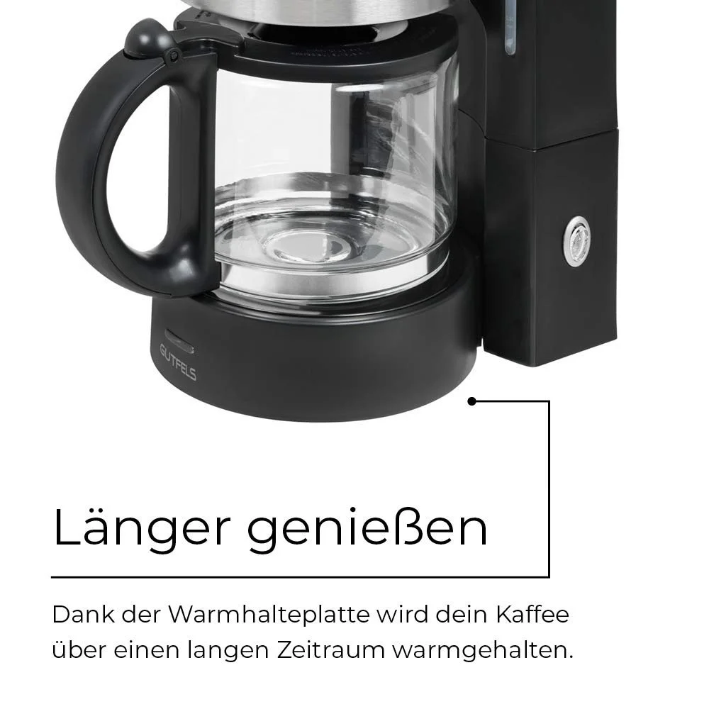 Капельная кофеварка KA 8101 swi 1080 Вт 10 чашек черная нержавеющая сталь, фото №3