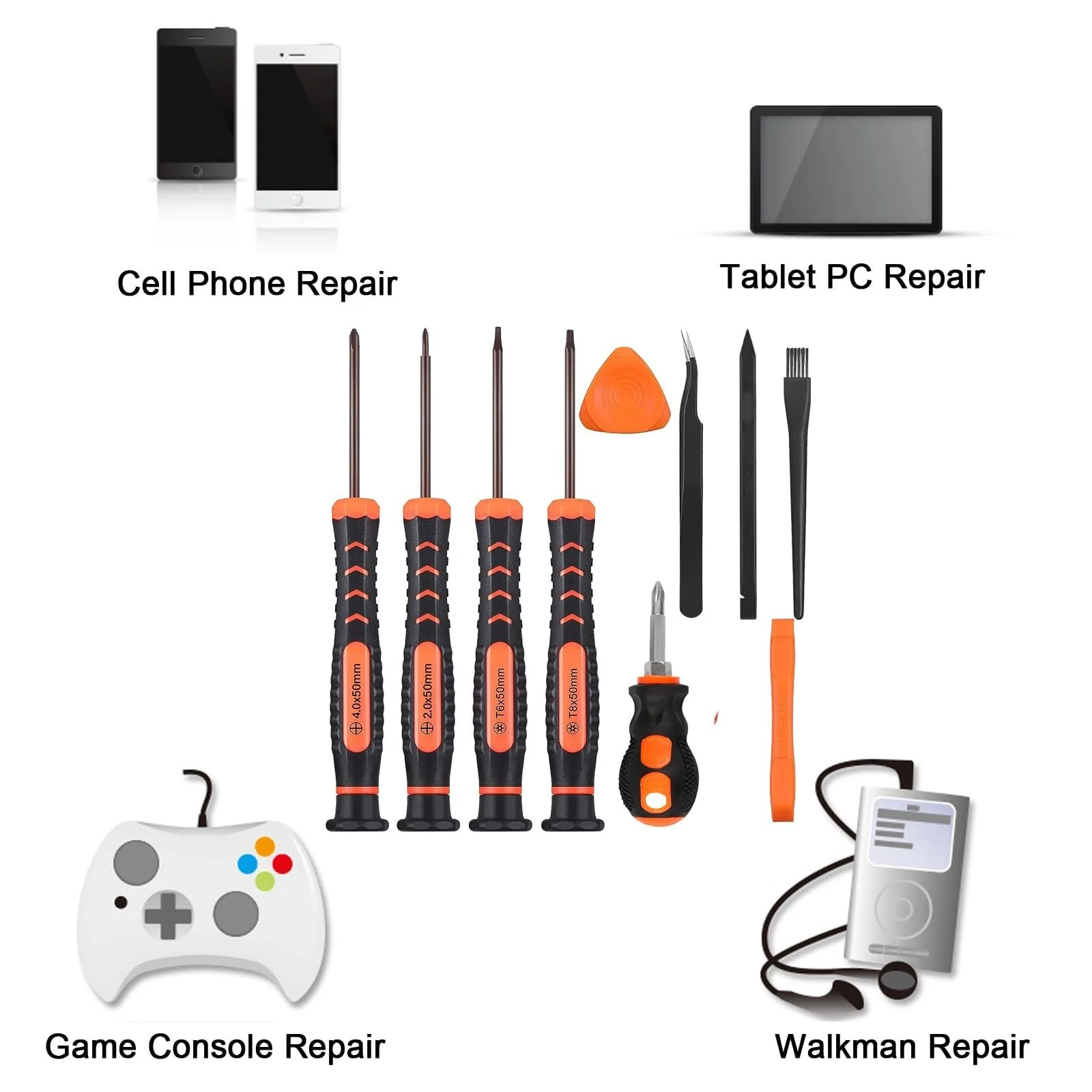 Отвёртка TECKMAN TR9 Torx с PH00, PH0, PH1, Набор отвёрток Phillips для Sony Playstation 4.5, фото №4