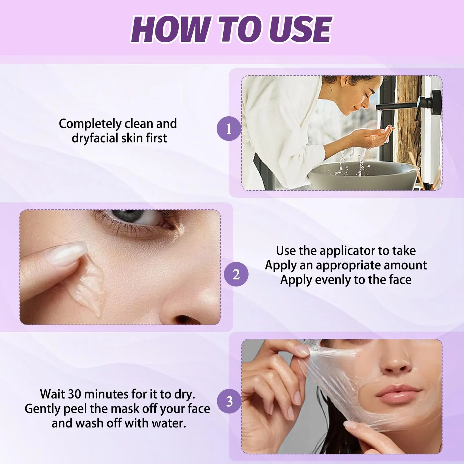 Нічна маска Collagen, упаковка з 2 шт. Маска Collagen Wrapping, нічна маска-плівка для обличчя, фото №3