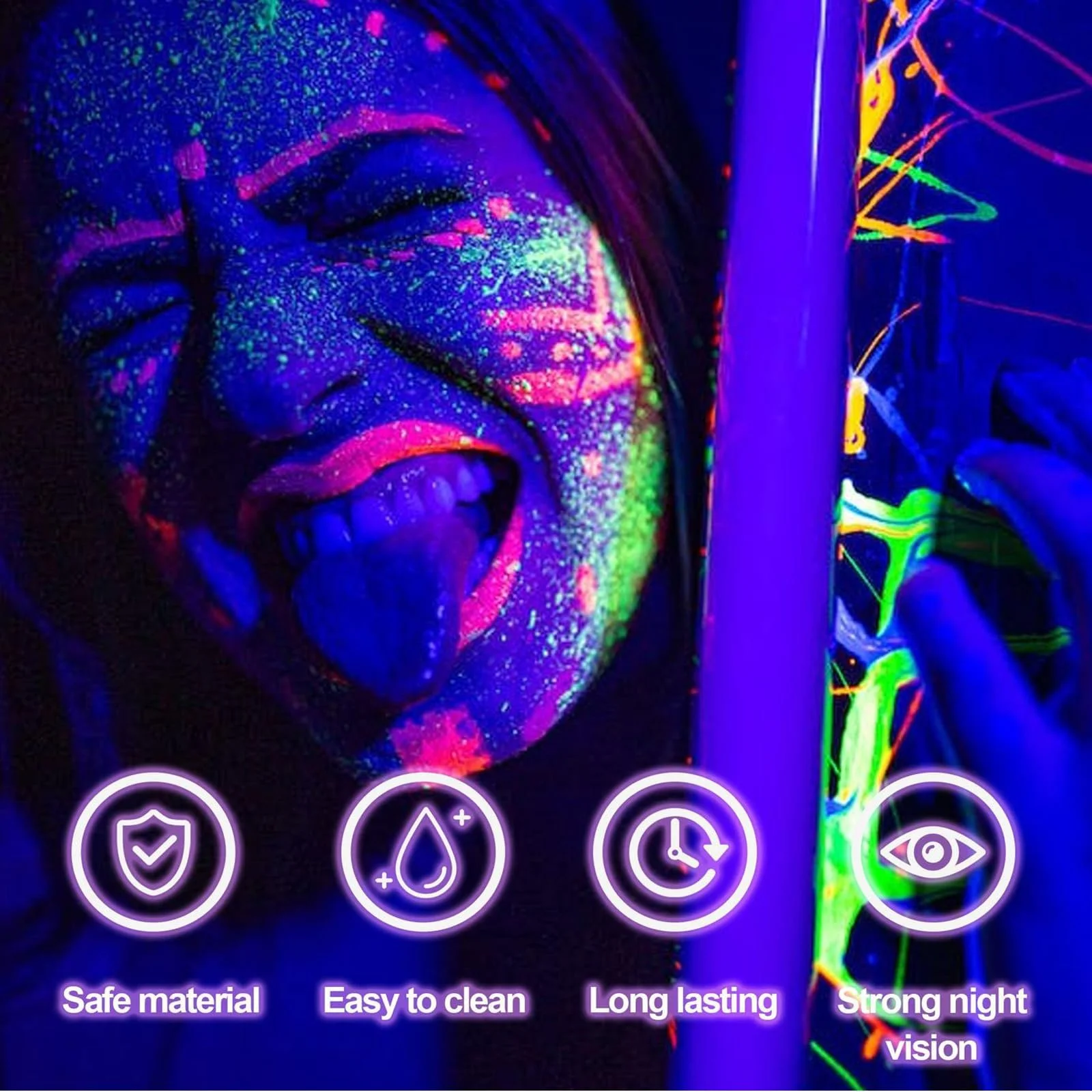 Підводка для очей, активована водою, УФ флуоресцентна, фото №4