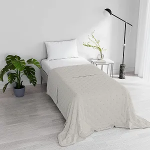 Покривало Italian Bed Linen CHIC Літня Мікрофібра Одинарна 170 x 250 см Бежевий synthetic.ua - Фото 1