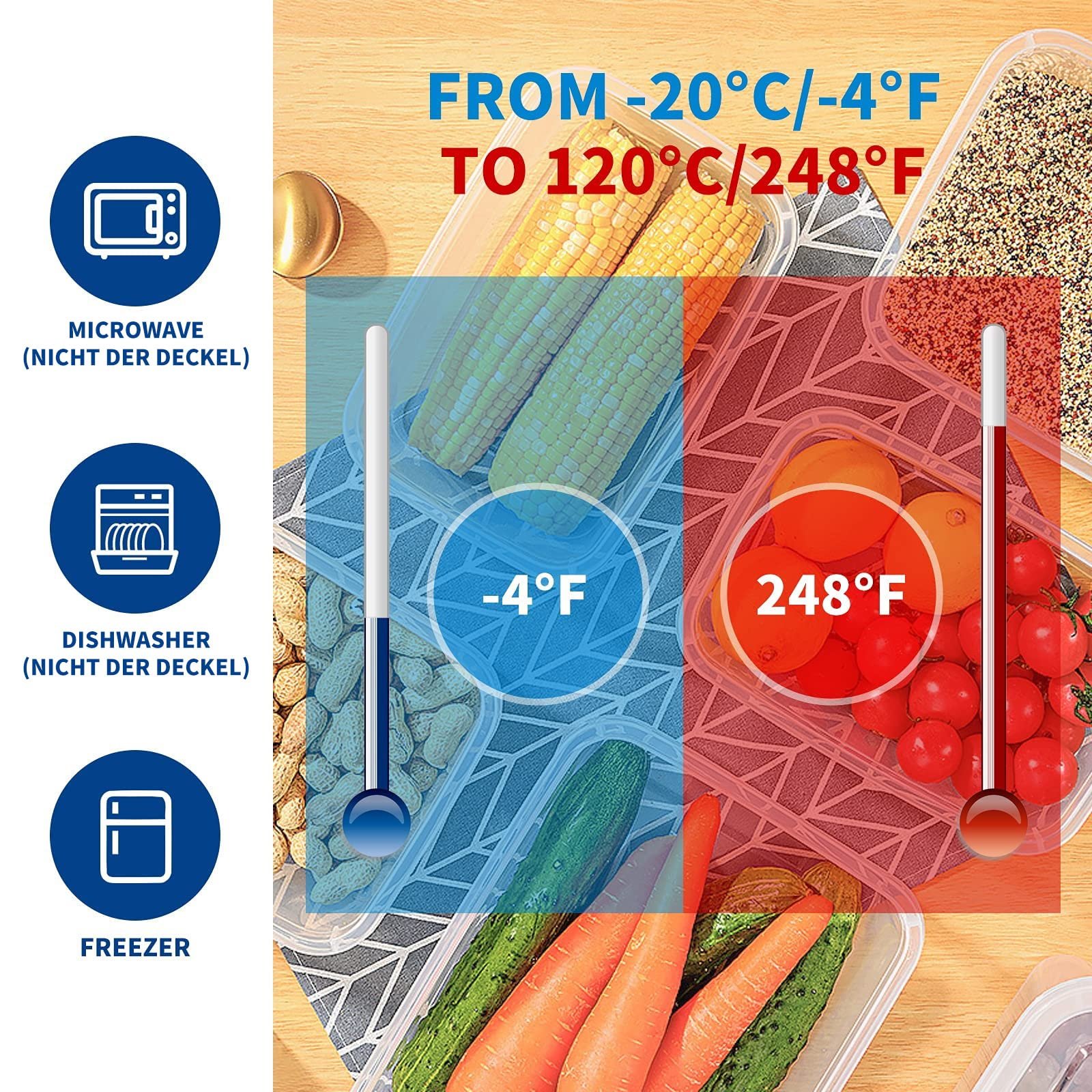 Набір контейнерів для зберігання продуктів EASYLOCK 6 шт 1.15 л, 0.18 л з кришкою пластиковий, фото №5 Набір контейнерів для зберігання продуктів EASYLOCK 6 шт 1.15 л, 0.18 л з кришкою пластиковий, фото №5