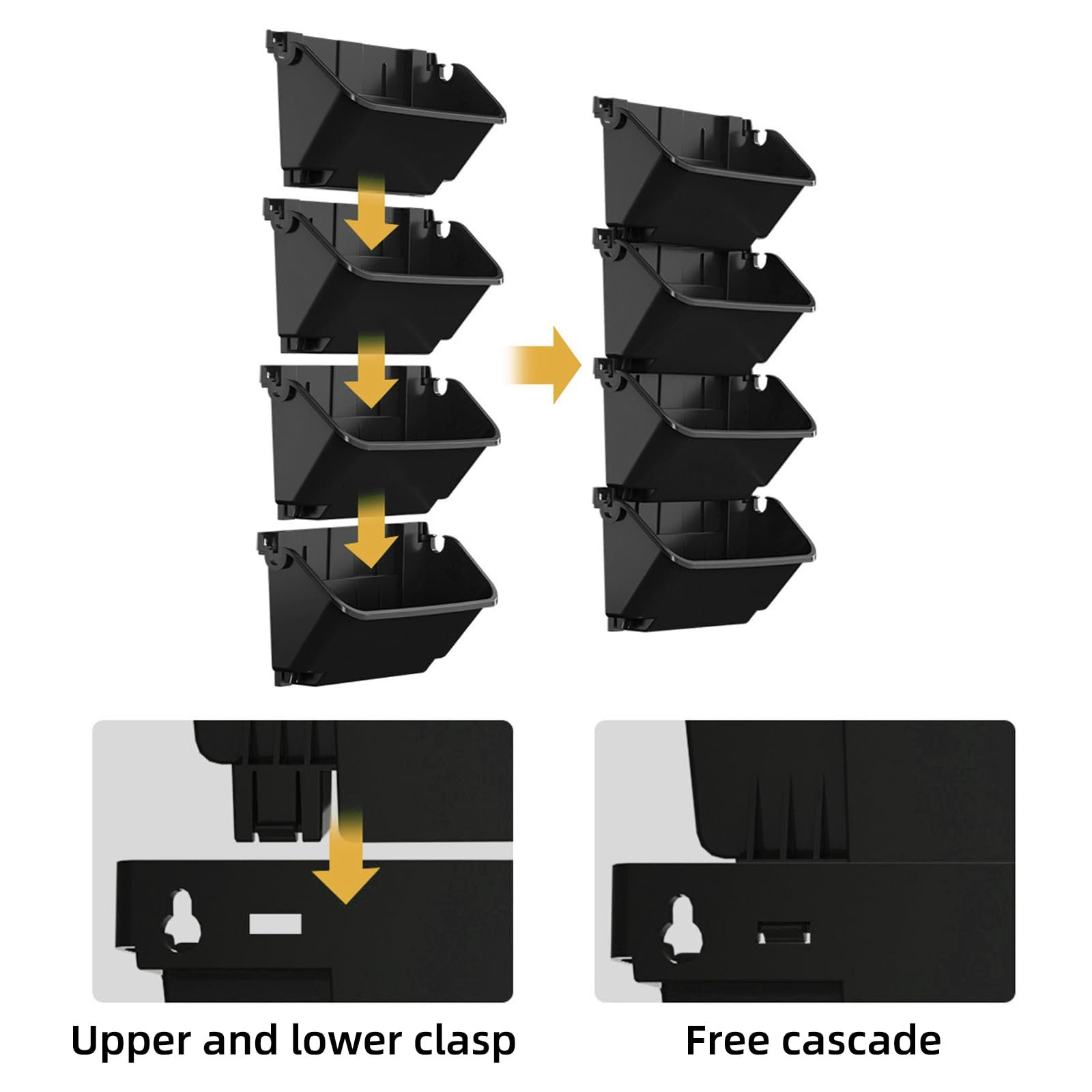 Вертикальний настінний органайзер для рослин TWSOUL 18 кишень Набір 18 шт. Чорний, фото №3