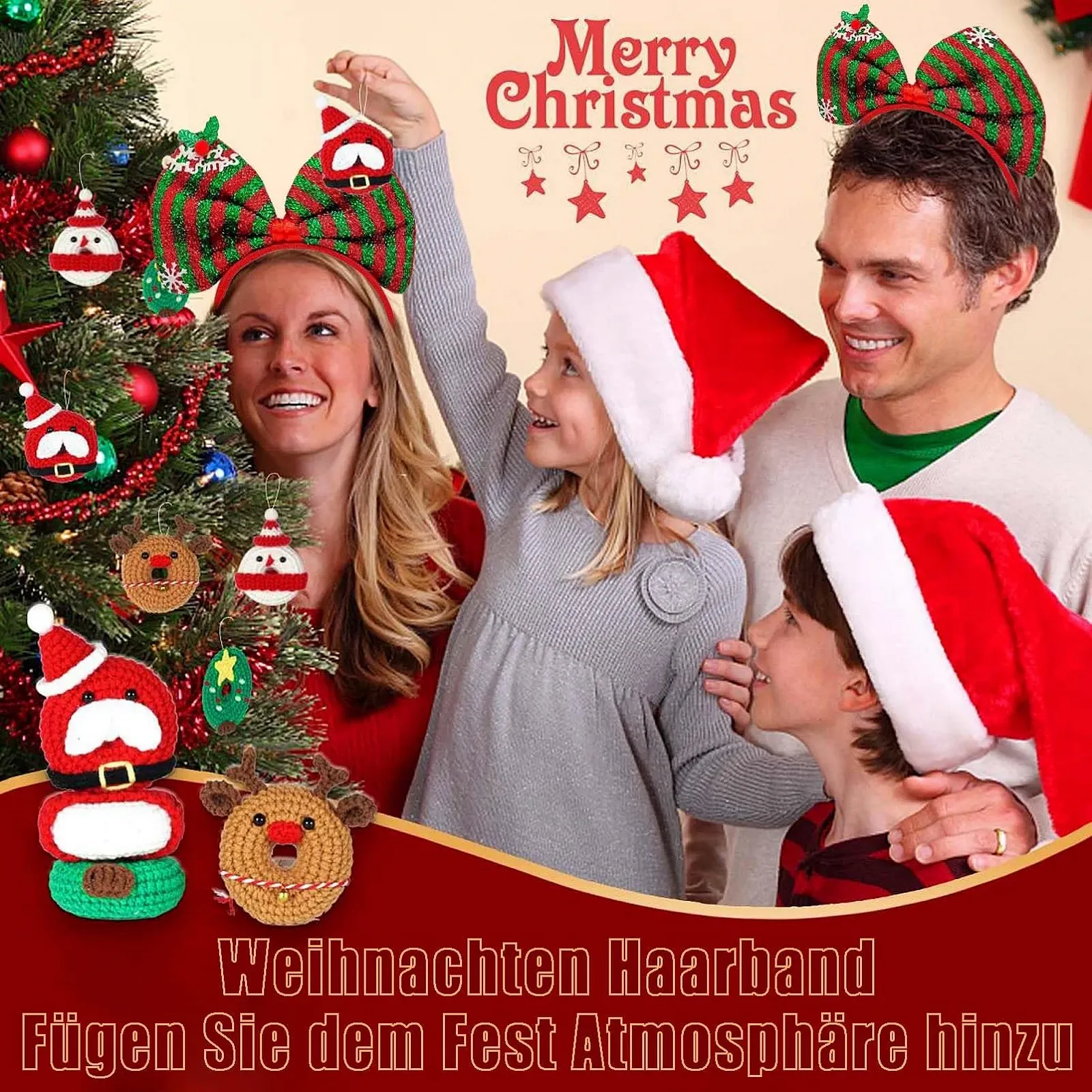 Обруч EONFAVE Рождественский, фото №6