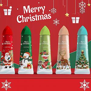 Крем для рук Набор Рождественский, Рождественский набор кремов для рук, Набор кремов для рук, Рождественские подарки с кремами для рук, Подарок на день рождения Рождественские подарки, Рождественские увлажняющие кремы для рук, 5 шт synthetic.ua - Фото 1