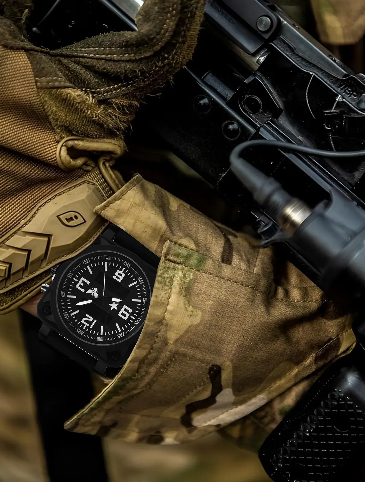 Чоловічий годинник у військовому стилі GREENTREEN, фото №2