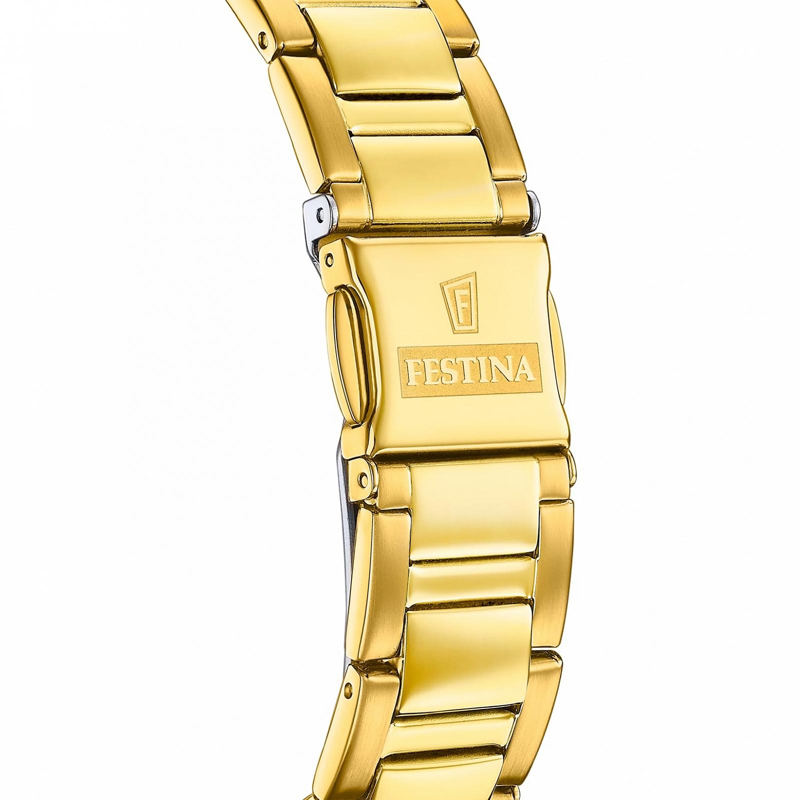 Чоловічий наручний годинник Festina Золотий-чорний Браслет, фото №4