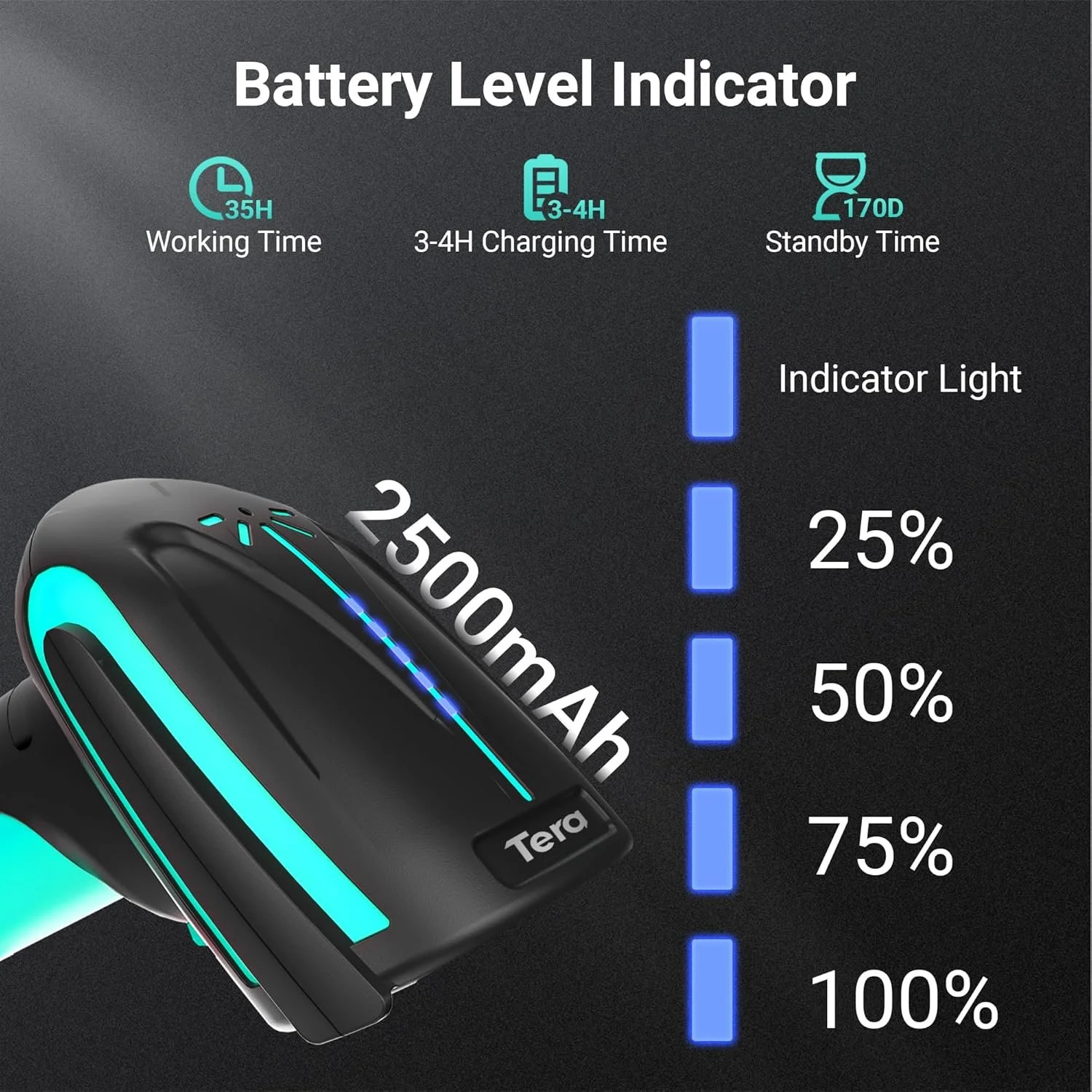 Сканер Tera Pro 8100 Чорний-блакитний, фото №2 Сканер Tera Pro 8100 Чорний-блакитний, фото №2